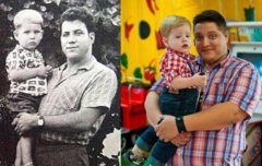 Роман Попов со своим сыном и фото его отца с ним на izmailov.TV Роман Попов со своим сыном и фото его отца с ним на izmailov.TV